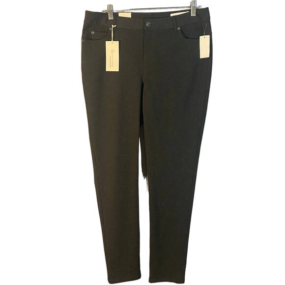 Two by Vince Camuto Dark Heather Gray Skinny Dress Pants Women Sz 31/12 - Picture 1 of 11